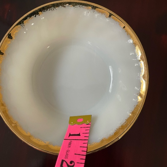 Fire King Swirl Milk Glass Set Of 3 Nappie Dessert Bowls - Picture 7 of 7